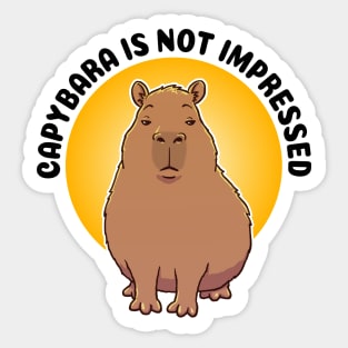 Capybara is not impressed Sticker